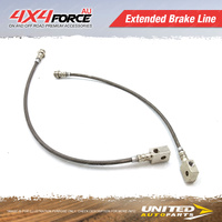 Front+Rear 100mm Extended Brake Hose for Nissan Patrol GQ GU Cab LWB Coil no ABS