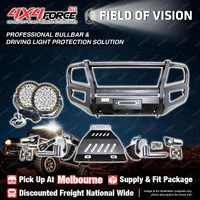 Armor Bullbar Skid Plate LOOP Drive light for Nissan Navara NP300 D23 15-20 MEL