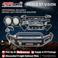 Safari Shield U Loop Bumper Bullbar Drive Lights for Volkswagen Amarok 11-23 MEL