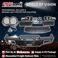 4X4FORCE Safari Shield U Loop Bumper Bullbar Light for Toyota Landcruiser 80 MEL