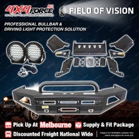 4X4FORCE Safari Shield U Loop Bullbar Lights for Nissan Patrol Y61 GU 05-On MEL