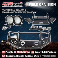 Armor Bumper Bullbar 3 Loop Guard Plate Drive light for Mazda BT50 20-25 MEL