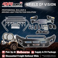 Safari Shield U Loop Bumper Bullbar Lights Side Steps for Isuzu D-Max 12-17 MEL