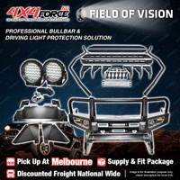 Premium Armor 3 Loop Bullbar Lights Side Steps for Toyota Prado 120 Series MEL
