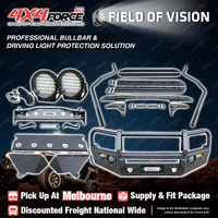 Premium Armor 3 Loop Bullbar Lights Side Steps for Volkswagen Amarok 10-21 MEL