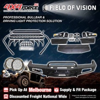 Safari Shield U Loop Bullbar Lights Side Steps for Toyota Landcruiser 80 MEL