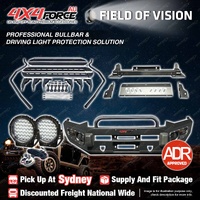 Safari Shield U Loop Bumper Bullbar Lights Side Steps for Isuzu D-Max 12-17 SYD