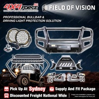 Armor Bullbar Skid Plate lights Side Steps for Nissan Navara NP300 D23 15-20 SYD