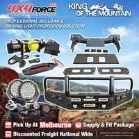 Armor Bumper Bullbar 3 LOOP Guard Plate light Winch for Mazda BT50 11-20 MEL