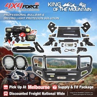 Premium Armor 3 Loop Bumper Bullbar Lights Winch for Nissan Navara D40 11-On MEL