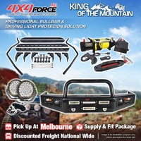 Safari Shield Bullbar Light Side Steps Winch for Toyota Landcruiser Dual Cab MEL