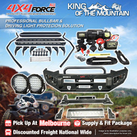 Safari Shield U Loop Bullbar Lights Side Steps Winch for Isuzu D-Max 12-17 MEL