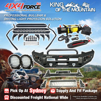 Safari Shield U Loop Bullbar Lights Side Steps Winch for Isuzu D-Max 12-17 SYD