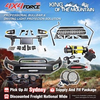 Safari Shield U Loop Bullbar Light Side Steps Winch for Mitsubishi Triton MQ SYD
