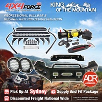 Safari Shield U Loop Bullbar Lights Side Steps Winch for Ford Ranger PX T7 SYD