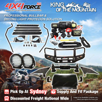 Armor 3 Loop Bullbar Lights Side Steps Winch for Toyota Prado 150 19-On SYD