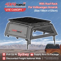 Ute Tub Canopy & 150*125cm Aluminium Roof Rack Flat Platform for VW Amarok SYD