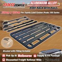 220x125cm Roof Rack Platform & Rail Bracket for Toyota Landcruiser Prado 150 MEL