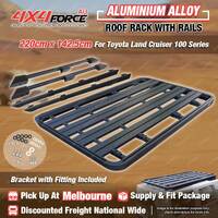 220x142.5cm Roof Rack Platform & Rails & Bracket for Toyota Landcruiser 100 MEL