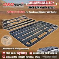 220x125cm Roof Rack Flat Platform & Rails Bracket for Toyota Landcruiser 200 SYD