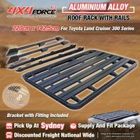 220x142.5cm Roof Rack Platform & Rails & Bracket for Toyota Landcruiser 300 SYD