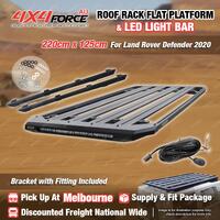 220x125cm Roof Rack Platform with LED Light Bar for Land Rover Defender 2020 MEL