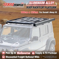 180x125cm Al-Alloy Roof Rack Platform + Gutter Brackets for Suzuki Jimny XL MEL