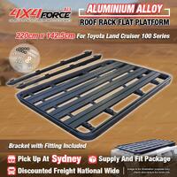 220x142.5cm Roof Rack Flat Platform with Bracket for Toyota Landcruiser 100 SYD