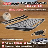 220x125cm Roof Rack Platform with LED Light Bar for Land Rover Defender 2020 SYD