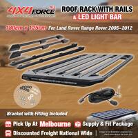 180x125 Roof Rack Flat Platform with Light Bar & Rails for Range Rover 05-12 MEL