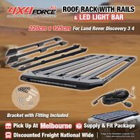 220x125 Roof Rack Platform & Light Bar & Rails for Land Rover Discovery 3 4 MEL
