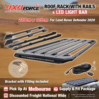 220x125 Roof Rack Platform & Light Bar & Rails for Land Rover Defender 2020 MEL