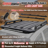 135x125 Roof Rack Platform & Light Bar&Rail for GWM Great Wall Cannon Alpha MEL
