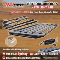 220x125 Roof Rack Platform & Light Bar & Rails for Land Rover Defender 2020 SYD