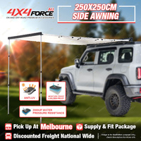 4X4FORCE 2.5mx2.5m Semi Automatic Side Awning Universal Cars 4WD Waterproof MEL