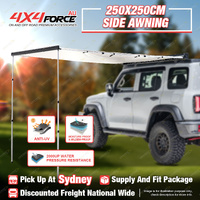4X4FORCE 2.5mx2.5m Semi Automatic Side Awning Universal Cars 4WD Waterproof SYD