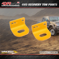 2x 4X4FORCE Recovery Heavy Duty Tow Points for Nissan Navara D22 97-15