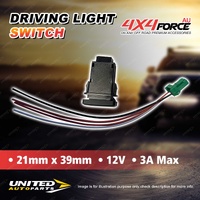 4X4FORCE LED Spot Driving Light Push on Switch 21mm x 39mm 12V & 3A Max