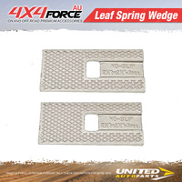 Pair 4X4FORCE Leaf Spring Wedge 10mm 3 Degree Caster Correction 4WD Universal