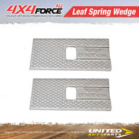 Pair 4X4FORCE Leaf Spring Wedge 8mm 2 Degree Caster Correction 4WD Universal