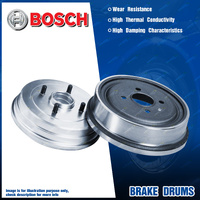2x Rear Bosch Brake Drums for Mitsubishi Express Starwagon SF SG SH SJ WA