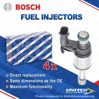 4 x Bosch Fuel Injectors for Skoda Octavia 1Z3 1Z5 Superb 3T4 3T5 Yeti 5L 1.8L