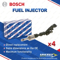 4 x Bosch Fuel Injectors for Ford Kuga TF AXXWP 1.6L JTMA WPMA JQMA I4 16V DOHC