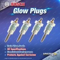 4 x Bosch Glow Plugs for Mercedes Benz 8 W115 123 S123 180 190 Heckflosse I4
