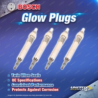 4 x Bosch Glow Plugs for Jeep Cherokee KJ 2.8 CRD 4x4 I4 01/2005-12/2007