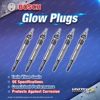 5 x Bosch Glow Plugs for Mercedes Benz C250D W202 2.5L OM605.910 I5 20V 94-96