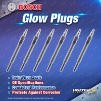6 x Bosch Glow Plugs for Mercedes Benz E320 CDI S211 W211 3.2L I6 24V 02-06