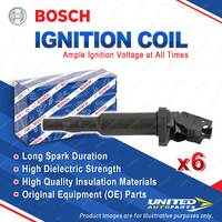 6 x Bosch Ignition Coils for BMW 1 5 7 Ser E82 E87 E88 E60 E61 E65 E66 X3 X6 Z4