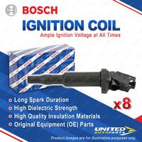8 x Bosch Ignition Coils for BMW 650i F06 750i G11 750Li G12 M5 F10 M6 F13 X5 X6