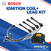 Bosch Ignition Coil+Lead Kit for Toyota Hilux RZN185R 2.7L 3RZFE I4 16V 95-00